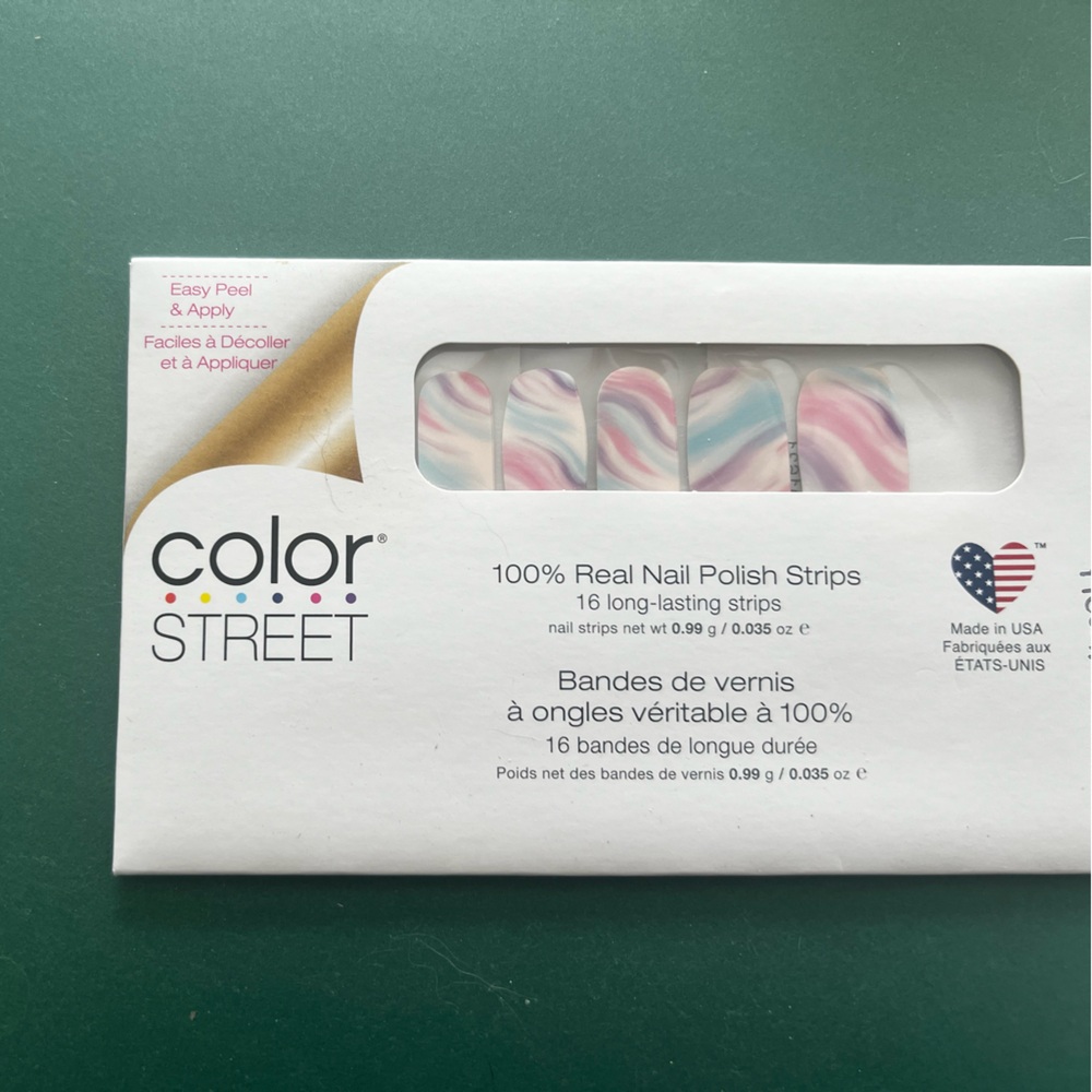 Cotton candy swirl  color street nail set